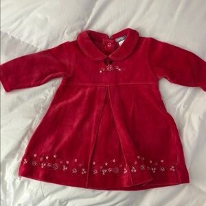 Holiday Vibrant Red Baby Velvet Dress